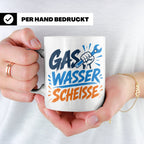 Gas Wasser Scheisse Tasse für Klempner, Installateur, Anlage – Weiß [farbe:weiß]