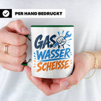 Gas Wasser Scheisse Tasse für Klempner, Installateur, Anlage – Grün [farbe:grün]