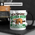 Altersteilzeit Tasse mit Faultier & Spruch Ich spüre euren N – Schwarz [farbe:schwarz]