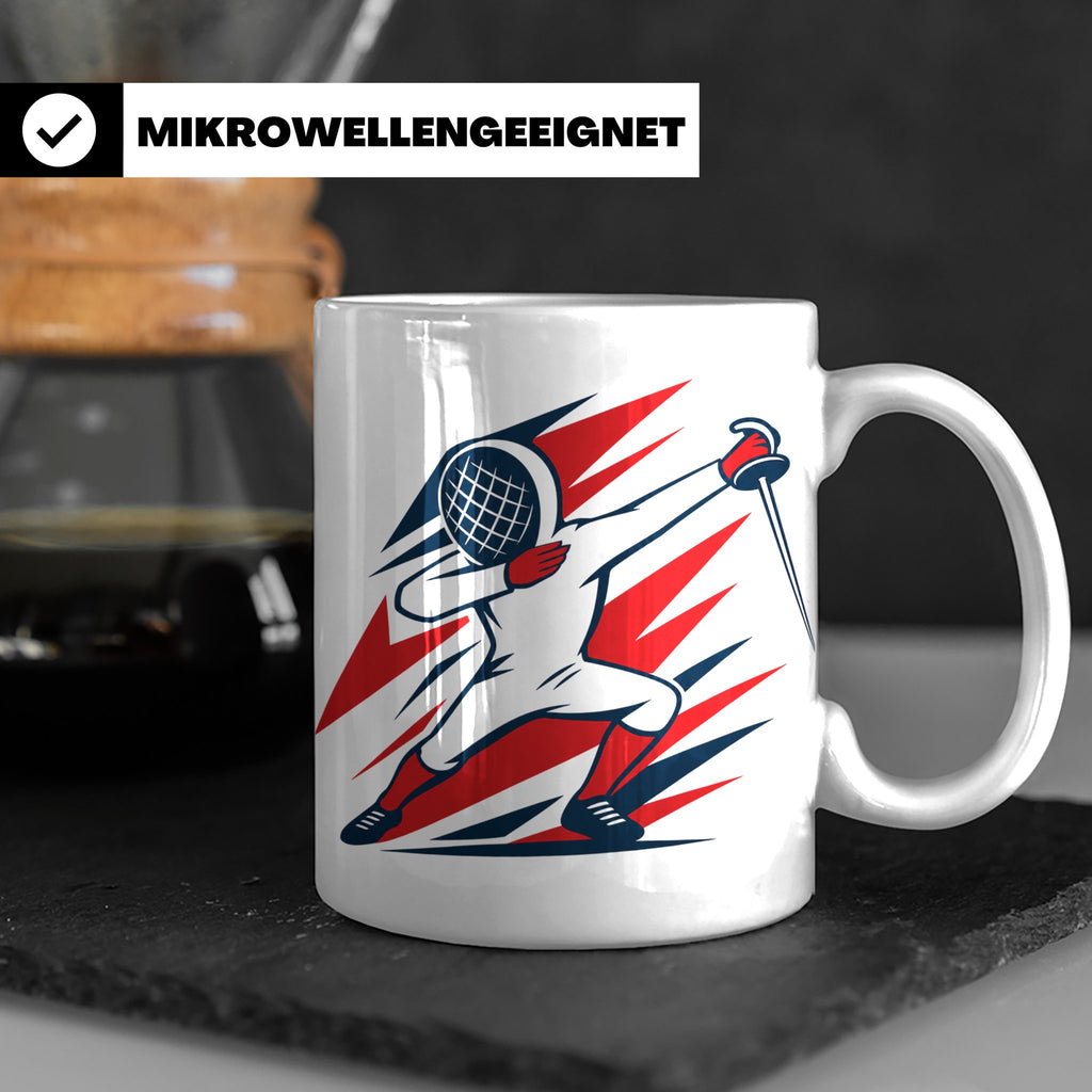 Dabbing Fechter Tasse lustiges Fechten Geschenk für Fechtspo – Weiß [farbe:weiß]