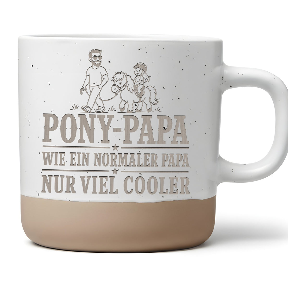 Pony Papa Tasse wie ein normaler nur viel cooler - Geschenk für Vater  – Bild 1