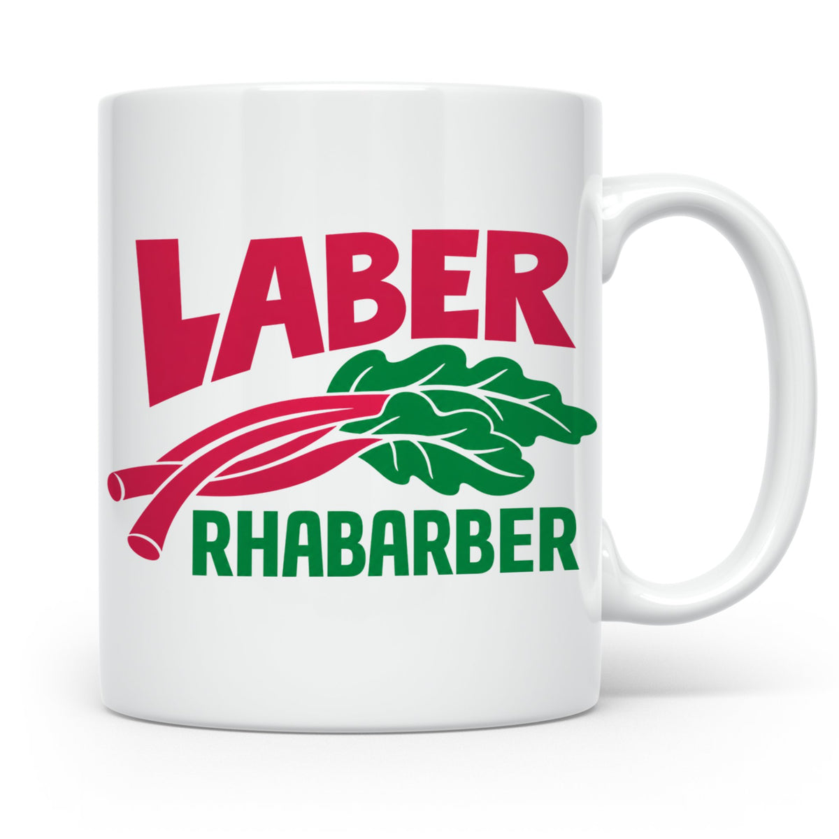 Laber Rhabarber Tasse, lustiger Spruch für Vielredner & Quat – Weiß [farbe:weiß]