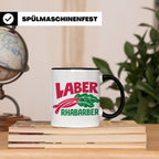 Laber Rhabarber Tasse, lustiger Spruch für Vielredner & Quat – Schwarz [farbe:schwarz]