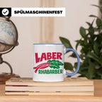 Laber Rhabarber Tasse, lustiger Spruch für Vielredner & Quat – Blau [farbe:blau]