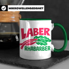 Laber Rhabarber Tasse, lustiger Spruch für Vielredner & Quat – Grün [farbe:grün]