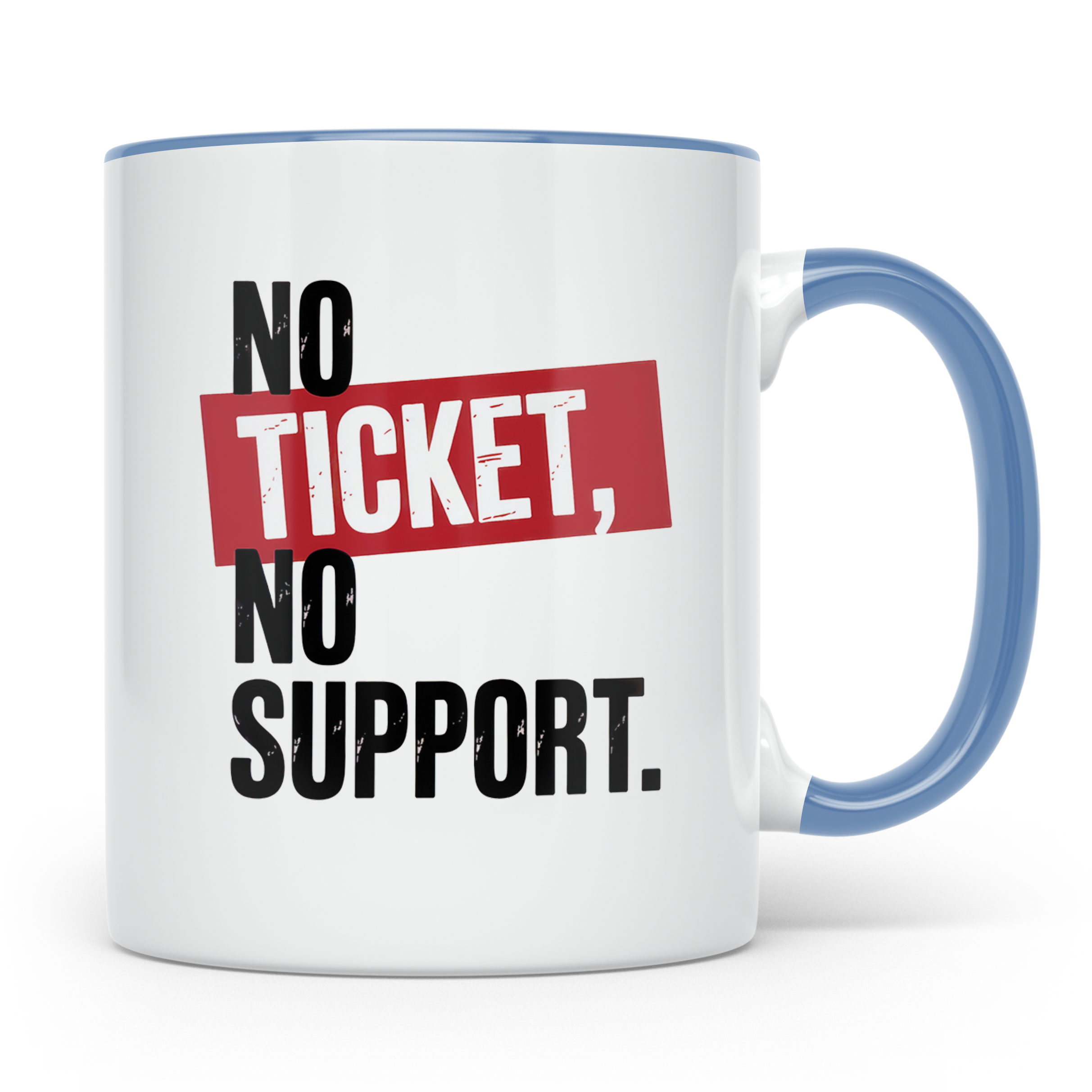 No Ticket No Support Tasse - Fußballfans, Ultras, Hooligans  – Blau [farbe:blau]
