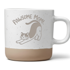 Katze Tasse Pawsome Mom Geschenk für Katzenmama Kaffeetasse Lustig Katzenbesitzer Geburtstag Design Teetasse Haustier Muttertag Geschenk