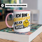 Gefährlicher als ich aussehe Tasse mit bösem Küken Motiv, lu – Rosa [farbe:rosa]