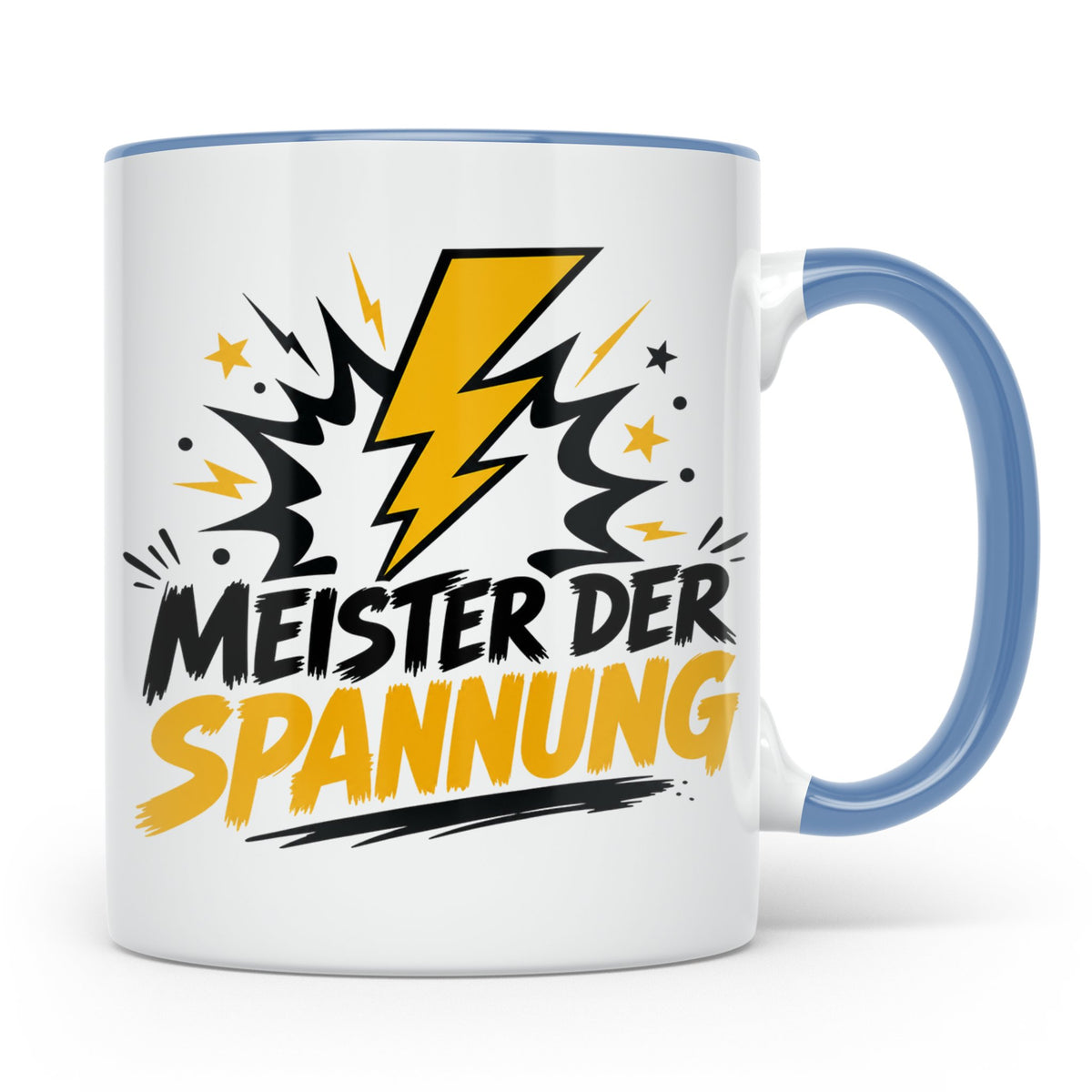 Elektriker Tasse Meister der Spannung Spruch | Geschenk für  – Blau [farbe:blau]