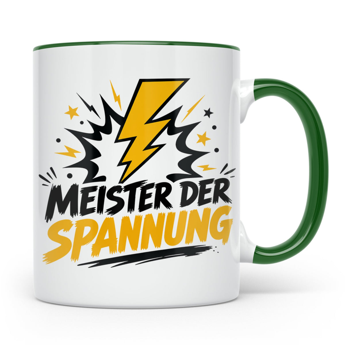 Elektriker Tasse Meister der Spannung Spruch | Geschenk für  – Grün [farbe:grün]