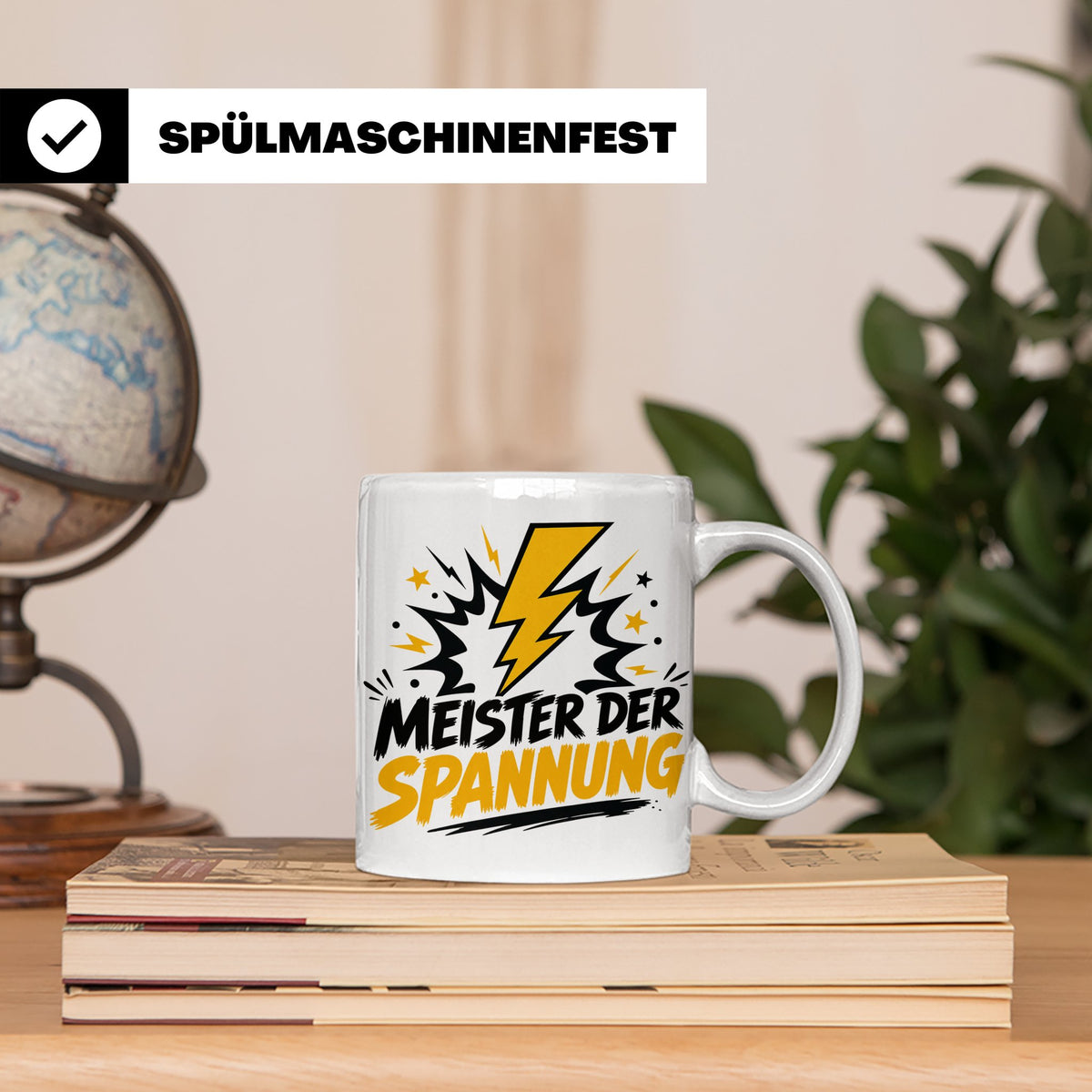 Elektriker Tasse Meister der Spannung Spruch | Geschenk für  – Weiß [farbe:weiß]