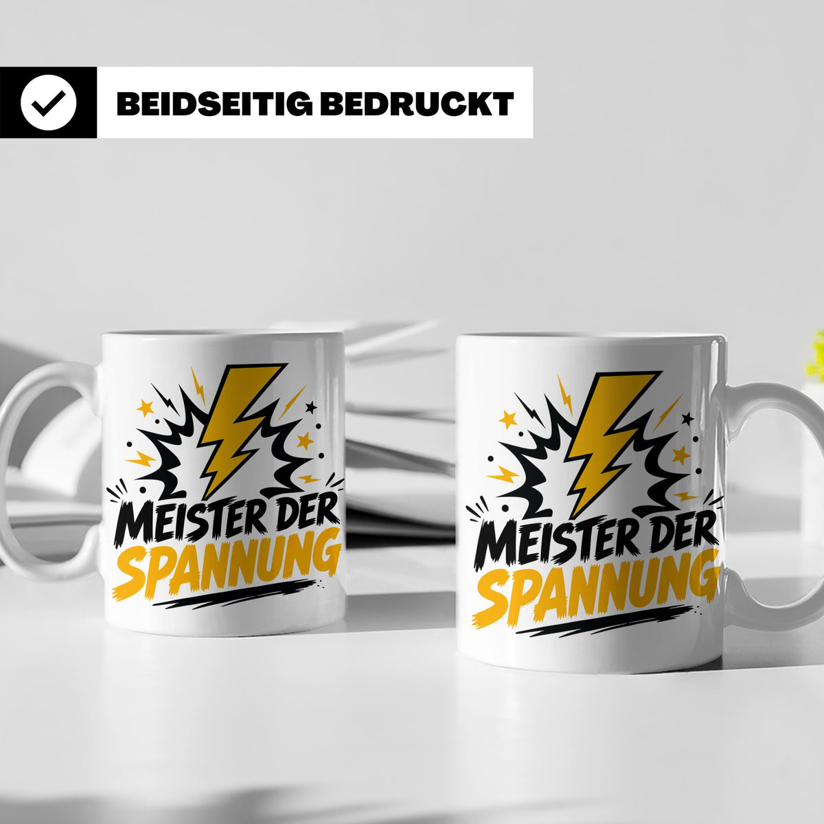 Elektriker Tasse Meister der Spannung Spruch | Geschenk für  – Weiß [farbe:weiß]