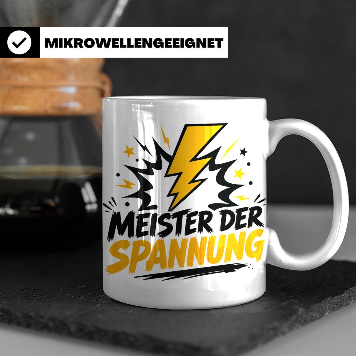 Elektriker Tasse Meister der Spannung Spruch | Geschenk für  – Weiß [farbe:weiß]