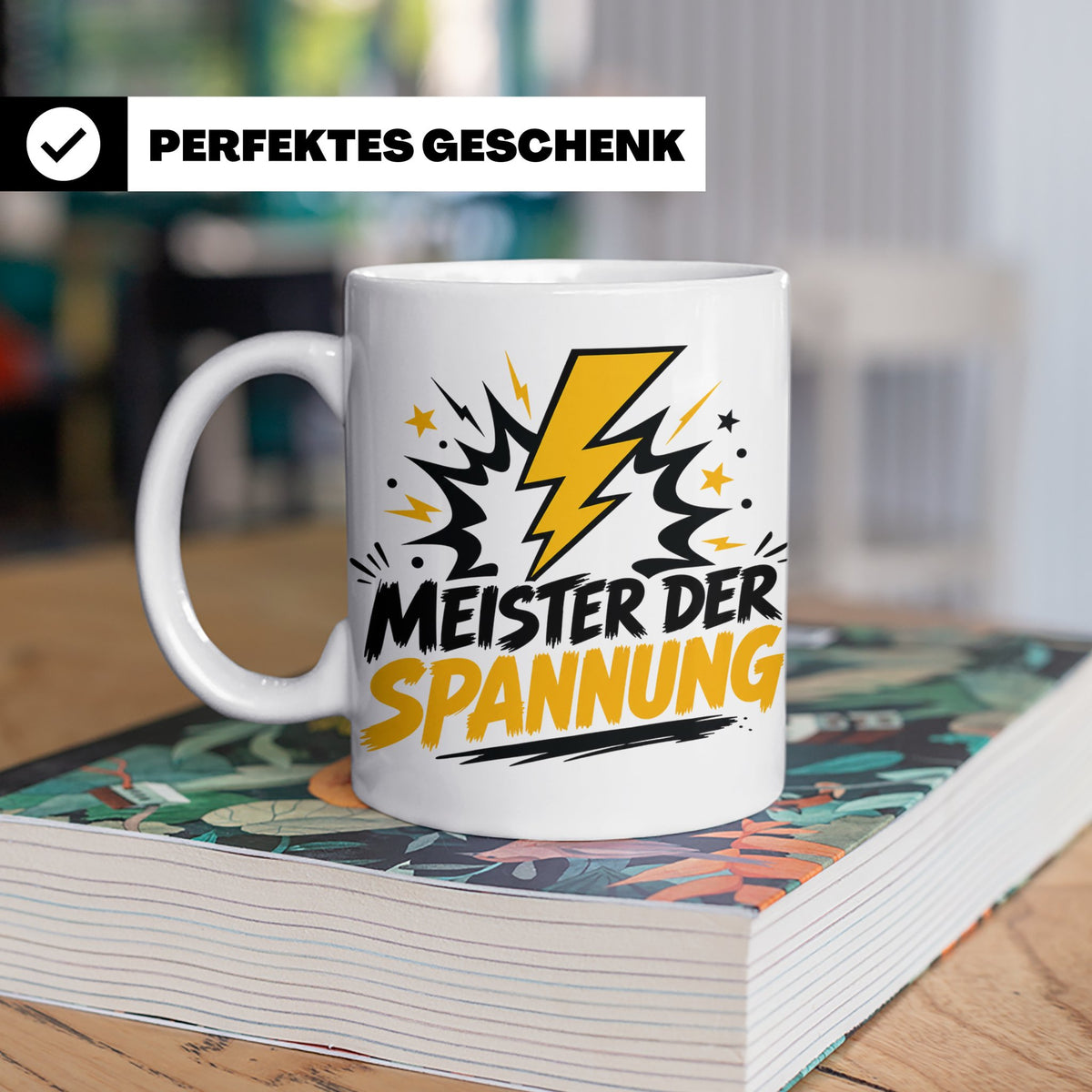 Elektriker Tasse Meister der Spannung Spruch | Geschenk für  – Weiß [farbe:weiß]
