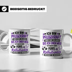 Pflegekraft Tasse mit Spruch Kaffeetrinken lustig Geschenk K – Weiß [farbe:weiß]
