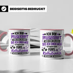 Pflegekraft Tasse mit Spruch Kaffeetrinken lustig Geschenk K – Rosa [farbe:rosa]