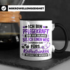 Pflegekraft Tasse mit Spruch Kaffeetrinken lustig Geschenk K – Schwarz [farbe:schwarz]