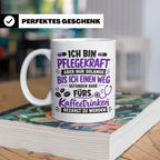 Pflegekraft Tasse mit Spruch Kaffeetrinken lustig Geschenk K – Weiß [farbe:weiß]
