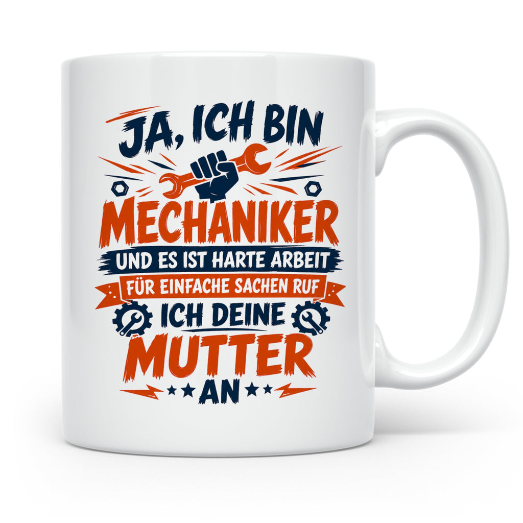 Mechaniker Tasse mit Spruch | KFZ Mechatroniker Geschenkidee – Weiß [farbe:weiß]