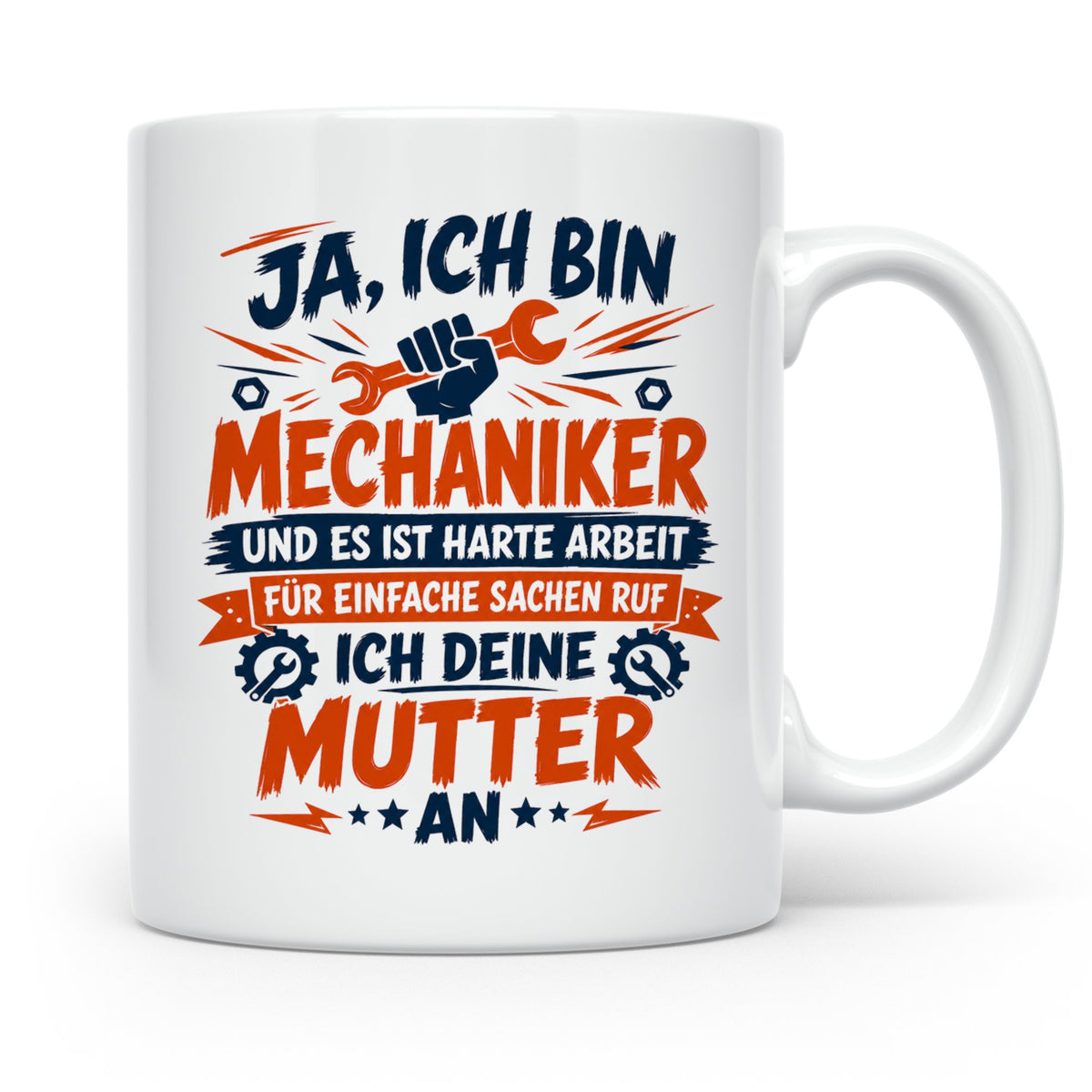 Mechaniker Tasse mit Spruch | KFZ Mechatroniker Geschenkidee – Weiß [farbe:weiß]
