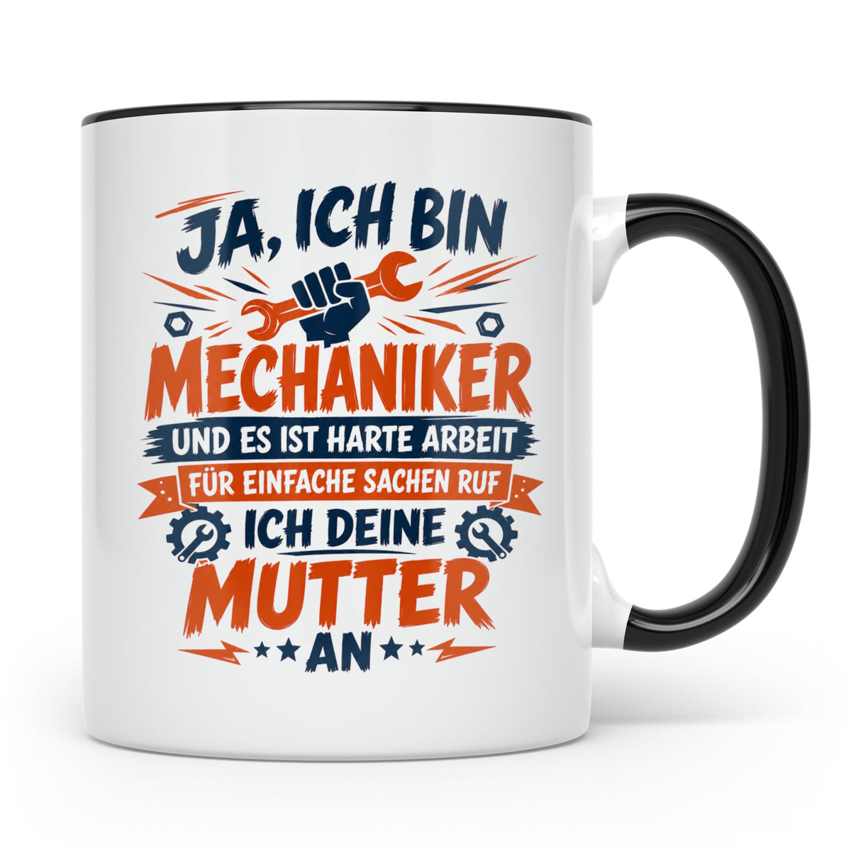 Mechaniker Tasse mit Spruch | KFZ Mechatroniker Geschenkidee – Schwarz [farbe:schwarz]