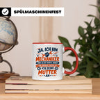 Mechaniker Tasse mit Spruch | KFZ Mechatroniker Geschenkidee – Rot [farbe:rot]