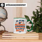 Mechaniker Tasse mit Spruch | KFZ Mechatroniker Geschenkidee – Grün [farbe:grün]