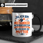 Mechaniker Tasse mit Spruch | KFZ Mechatroniker Geschenkidee – Schwarz [farbe:schwarz]