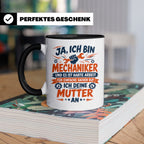 Mechaniker Tasse mit Spruch | KFZ Mechatroniker Geschenkidee – Schwarz [farbe:schwarz]