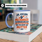Mechaniker Tasse mit Spruch | KFZ Mechatroniker Geschenkidee – Blau [farbe:blau]