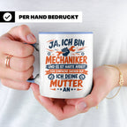 Mechaniker Tasse mit Spruch | KFZ Mechatroniker Geschenkidee – Blau [farbe:blau]