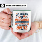Mechaniker Tasse mit Spruch | KFZ Mechatroniker Geschenkidee – Grün [farbe:grün]