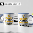 Elektriker Opa Tasse mit Spruch 'Nichts kann mich schocken'  – Blau [farbe:blau]