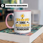 Elektriker Opa Tasse mit Spruch 'Nichts kann mich schocken'  – Rosa [farbe:rosa]
