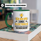 Elektriker Opa Tasse mit Spruch 'Nichts kann mich schocken'  – Grün [farbe:grün]