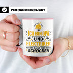 Elektriker Opa Tasse mit Spruch 'Nichts kann mich schocken'  – Rosa [farbe:rosa]