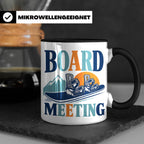 Snowboard Tasse Board Meeting, lustiger Spruch für Snowboard – Schwarz [farbe:schwarz]