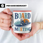 Snowboard Tasse Board Meeting, lustiger Spruch für Snowboard – Rot [farbe:rot]