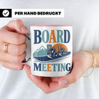 Snowboard Tasse Board Meeting, lustiger Spruch für Snowboard – Rosa [farbe:rosa]