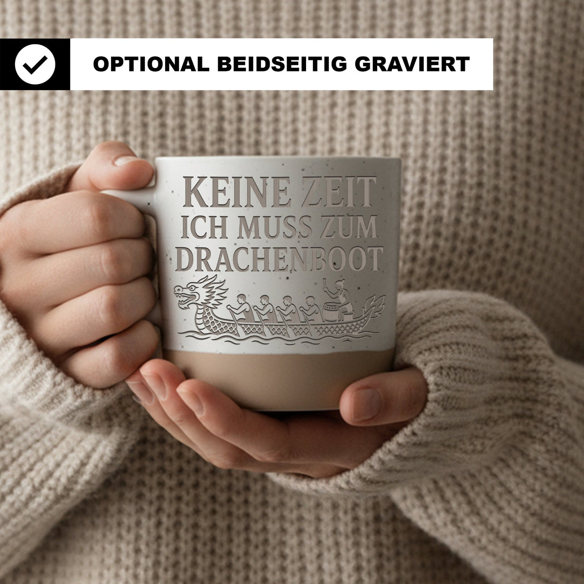 Keine Zeit ich muss zum Drachenboot Tasse - Geschenk für Paddler & Tea – Bild 2