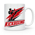 Kickboxen Tasse mit Kämpfer Motiv für Kampfsportler, Geschen – Weiß [farbe:weiß]