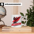 Kickboxen Tasse mit Kämpfer Motiv für Kampfsportler, Geschen – Weiß [farbe:weiß]