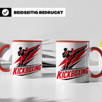 Kickboxen Tasse mit Kämpfer Motiv für Kampfsportler, Geschen – Rot [farbe:rot]