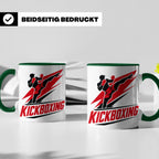 Kickboxen Tasse mit Kämpfer Motiv für Kampfsportler, Geschen – Grün [farbe:grün]