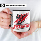 Kickboxen Tasse mit Kämpfer Motiv für Kampfsportler, Geschen – Schwarz [farbe:schwarz]