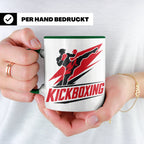 Kickboxen Tasse mit Kämpfer Motiv für Kampfsportler, Geschen – Grün [farbe:grün]