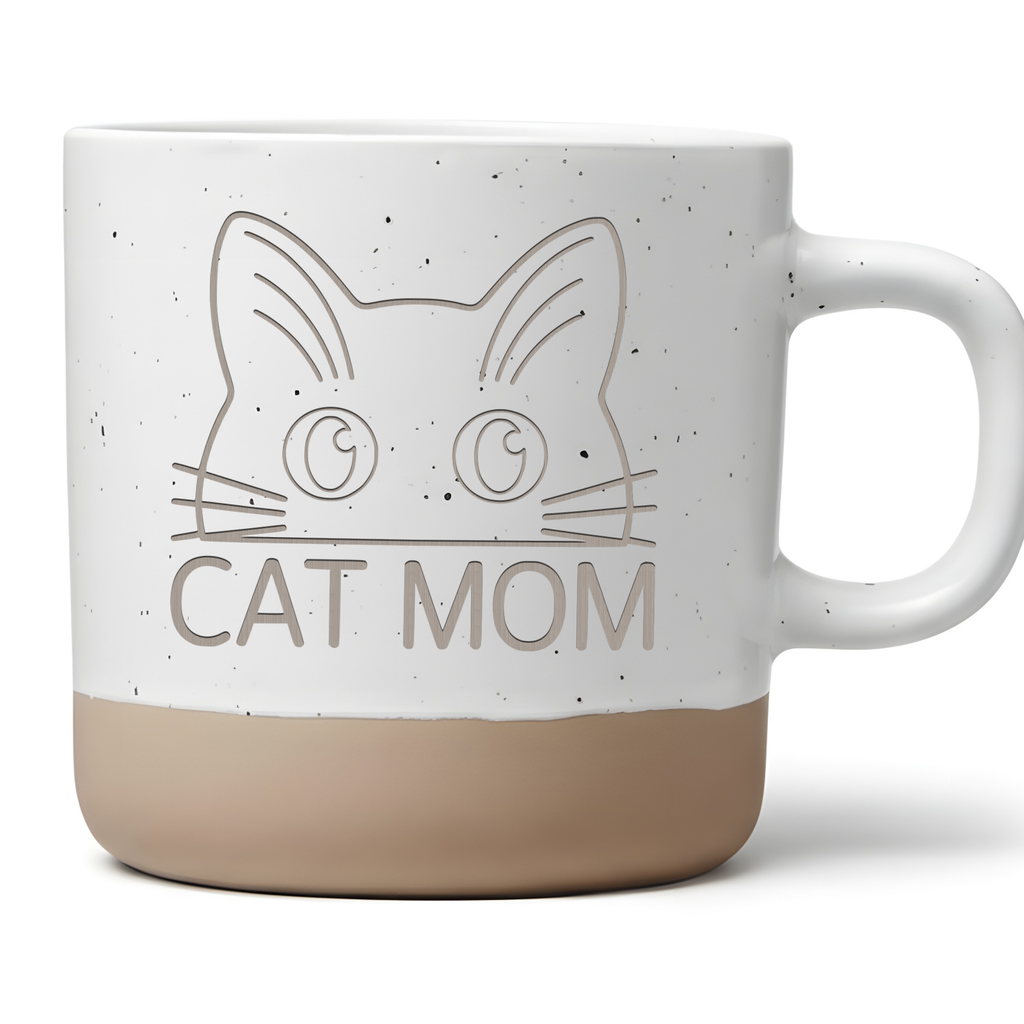 Katze Tasse Cat Mom Geschenk für Katzenmama Kaffeetasse Minimalistisch Design Süße Katze Geburtstag Geschenkidee Frauen Haustier Teetasse