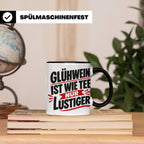 Glühwein Tasse mit Spruch 'ist wie Tee nur lustiger' Weihnac – Schwarz [farbe:schwarz]