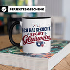 Glühwein Tasse 'Ich hab gekocht', lustiger Weihnachtsmarkt B – Schwarz [farbe:schwarz]