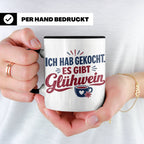 Glühwein Tasse 'Ich hab gekocht', lustiger Weihnachtsmarkt B – Schwarz [farbe:schwarz]